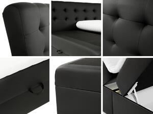 Hotelová jednolůžková postel 120x200 LUPE - šedá ekokůže + topper ZDARMA