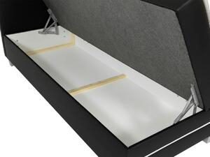 Boxspringová manželská postel 160x200 MARIELA - žlutá + topper a LED osvětlení ZDARMA