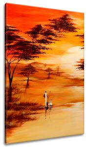 Ručně malovaný obraz Nádherná Afrika Rozměry: 120 x 80 cm