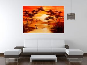 Ručně malovaný obraz Nádherná Afrika Rozměry: 100 x 70 cm