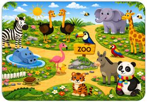 PokojovaDekorace.cz, Dětské prostírání - 115, Zvířátka v zoo, 43x30cm