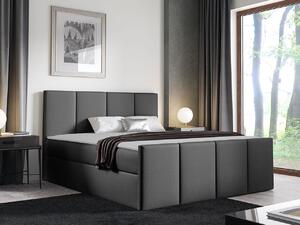 Hotelová manželská postel 180x200 MORALA - šedá + topper ZDARMA