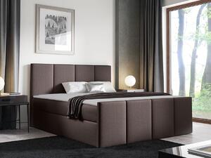 Hotelová jednolůžková postel 120x200 MORALA - hnědá 1 + topper ZDARMA