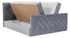 Americká manželská postel 200x200 NATAL - modrá + topper ZDARMA