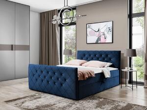 Americká manželská postel 140x200 NATAL - modrá + topper ZDARMA