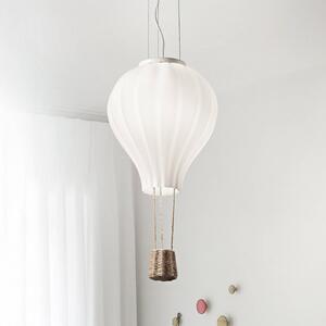 IDEAL LUX Závěsné světlo Ideal Lux Dream Big, bílé, opálové sklo, Ø 42 cm, Bílá / opál, Obývací pokoj / jídelna, Sklo, Moderní