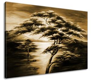 Ručně malovaný obraz Silné stromy Velikost: 100 x 70 cm
