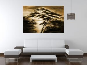Ručně malovaný obraz Silné stromy Rozměry: 120 x 80 cm
