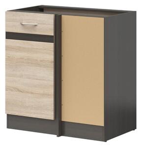Junona Line rohová skříňka BBL DNW/100/82 P, wenge/dub sonoma