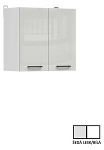 Junona Line Tafla skříňka G2D/80/57, bílá/světle šedý lesk