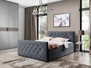 Americká manželská postel 180x200 NATAL - šedá + topper ZDARMA