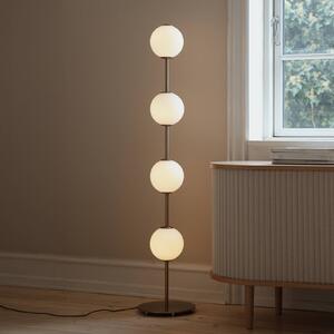UMAGE LED stojací lampa Audrey, mosazná barva, výška 128 cm, 4 ramena., stmívatelný, Mosaz / zlato, Obývací pokoj / jídelna, kov, Design, Koule