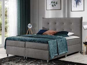 Jednolůžková čalouněná postel 120x200 RUFA - šedá + topper ZDARMA