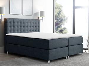 Manželská čalouněná postel 180x200 SADIE - modrá + topper ZDARMA