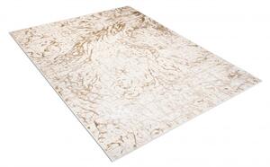 Makro Abra Moderní kusový koberec HERA H880M Abstraktní krémový hnědý Rozměr: 80x150 cm