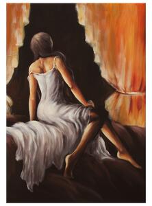 Ručně malovaný obraz Hezká dívka Rozměry: 120 x 80 cm