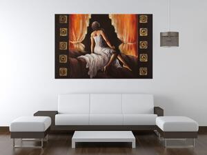Ručně malovaný obraz Hezká dívka Rozměry: 120 x 80 cm
