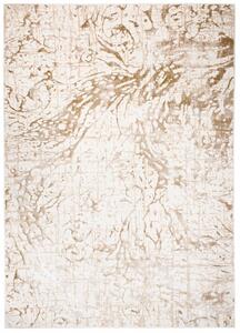 Makro Abra Moderní kusový koberec HERA H880M Abstraktní krémový hnědý Rozměr: 80x150 cm