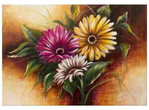 Ručně malovaný obraz Nádherná kytice květů Rozměry: 120 x 80 cm