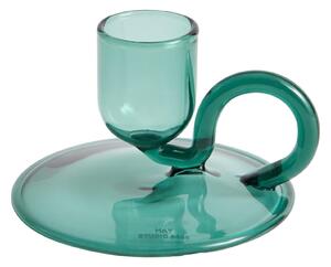 HAY Svícen Tiny, Curved, Aqua