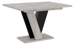 Rozkládací jídelní stůl ANDREJ - beton / černý
