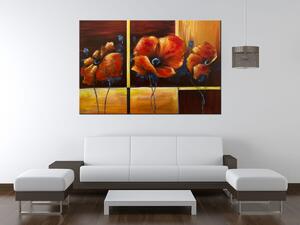 Ručně malovaný obraz Mák polní Rozměry: 120 x 80 cm