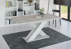 Rozkládací jídelní stůl NIKOS - beton / bílý