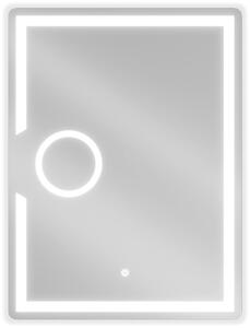MEXEN - Onyx koupelnové LED zrcadlo s kosmetickým zrcátkem 60 x 80 cm, LED 6000K, ochrana proti zamlžování - 9813-060-080-611-00