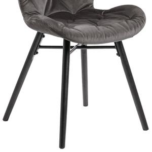 ACTONA Sada 2 ks − Židle Batilda A1 šedá 82.5 × 47 × 53 cm