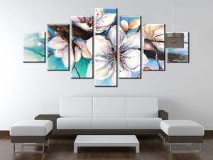 Ručně malovaný obraz Pupeny višně - 7 dílný Rozměry: 210 x 100 cm