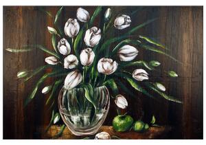 Ručně malovaný obraz Malované tulipány Rozměry: 120 x 80 cm