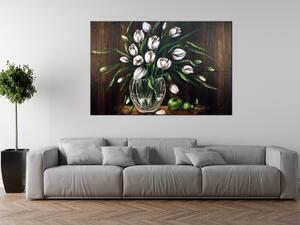 Ručně malovaný obraz Malované tulipány Rozměry: 100 x 70 cm