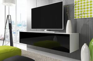Stolek pod televizi LODI - šířka 100 cm, bílý / černý
