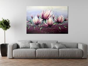 Ručně malovaný obraz Květiny magnólie Rozměry: 120 x 80 cm