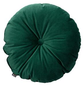 Sametový polštář s knoflíkem barva zelená látka lesklé, sametová