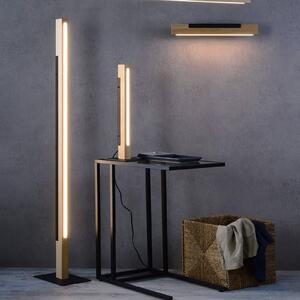 LED stolní lampa Madera dubové dřevo, stmívatelná