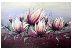 Ručně malovaný obraz Květiny magnólie Rozměry: 115 x 85 cm