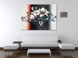 Ručně malovaný obraz Bílá krása Rozměry: 115 x 85 cm