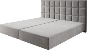 DELIFE Boxspring postel Dream-Fine mikrovlákno šedá 200×200 cm bez nožiček