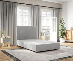 DELIFE Boxspring postel Dream-Well 120×200 cm manšestr stříbrná