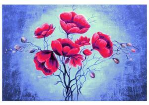 Ručně malovaný obraz Jemný červený mák Rozměry: 70 x 100 cm
