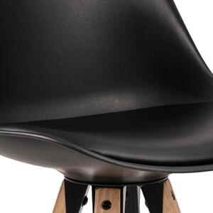ACTONA Sada 2 ks − Barová židle Dima − černá 101,5 × 48 × 55,5 cm