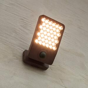 LUTEC Venkovní nástěnné svítidlo ATLANTIS s LED a senzorem, tmavě šedá, 22 cm, IP54, Hliník / šedá / zinek, Hliník, Moderní