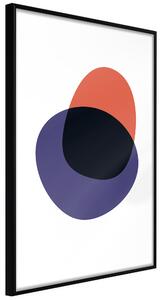 Artgeist White, Orange, Violet and Black Velikosti (šířkaxvýška): 20x30, Finální vzhled: Černý rám s paspartou