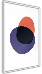 Artgeist White, Orange, Violet and Black Velikosti (šířkaxvýška): 20x30, Finální vzhled: Černý rám s paspartou