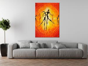 Ručně malovaný obraz Nádherný tanec Rozměry: 120 x 80 cm