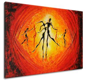 Ručně malovaný obraz Nádherný tanec Rozměry: 70 x 100 cm