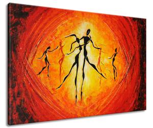 Ručně malovaný obraz Nádherný tanec Velikost: 120 x 80 cm
