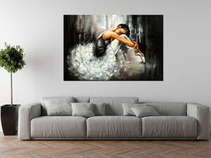Ručně malovaný obraz Spící baletka Rozměry: 70 x 100 cm