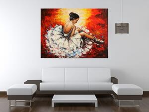 Ručně malovaný obraz Unavená baletka Rozměry: 100 x 70 cm